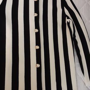 Black and white cardigan.